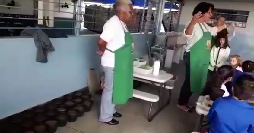 Aula sobre plantio de ervas culinárias